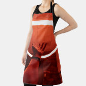 PERSON ERREICHT RUNDE-AUF-FLUORESCENT LAMP I SCHÜRZE (InSitu)