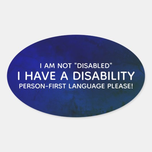 Person Erste Behinderung Ovaler Aufkleber (Vorderseite)