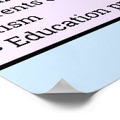 Person erste Identität Vergleich Druck Poster (Ecke)