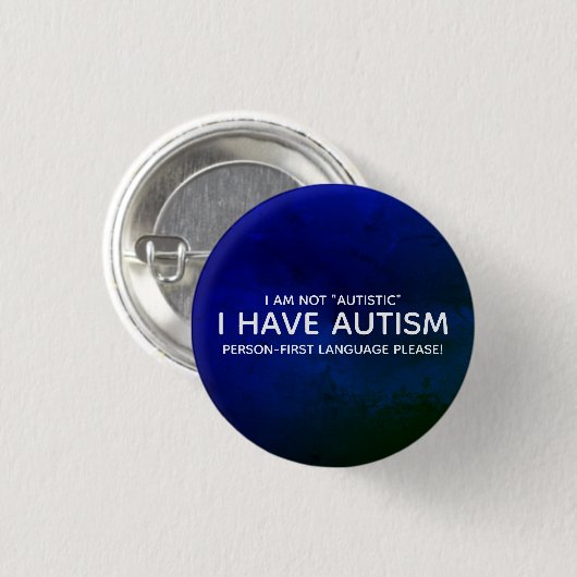 Person First Autismus Button (Vorne & Hinten)