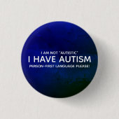 Person First Autismus Button (Vorderseite)