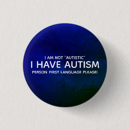 Person First Autismus Button
