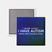 Person First Autismus Magnet (Vorderseite/Rückseite)