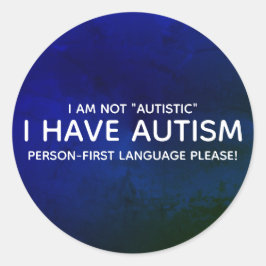 Person First Autismus Runder Aufkleber