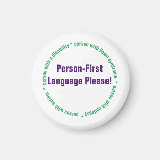 Person First Language Magnet (Vorne)
