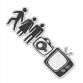 PERSON FRAMAN CAMERA TV AUFKLEBER (Vorderseite)