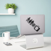 PERSON FRAMAN CAMERA TV AUFKLEBER (Laptop auf Schreibtisch)