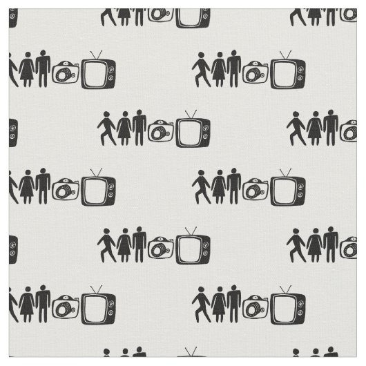 PERSON FRAMAN CAMERA TV-Muster Stoff (Nahaufnahme)