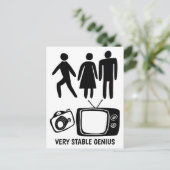 PERSON FRAMAN CAMERA TV Stable Genius Postkarte (Stehend Vorderseite)