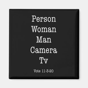 Person Frau Mann Kamera Fernsehen Abstimmung 11-3  Magnet
