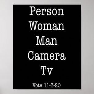 Person Frau Mann Kamera Fernsehen Abstimmung 11-3 Poster