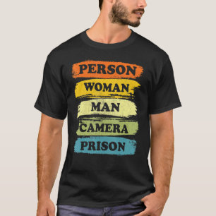 Person Frau Mann Kamera GEFÄNGNIS Cool 2022 T-Shirt