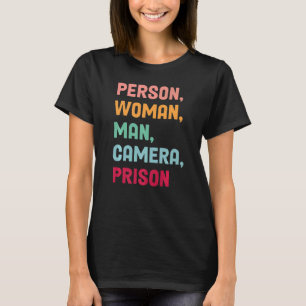 Person Frau Mann Kamera Gefängnis T-Shirt