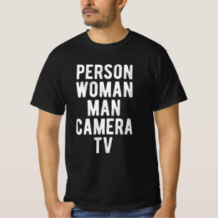Person Frau Mann Kamera TV T-Shirt