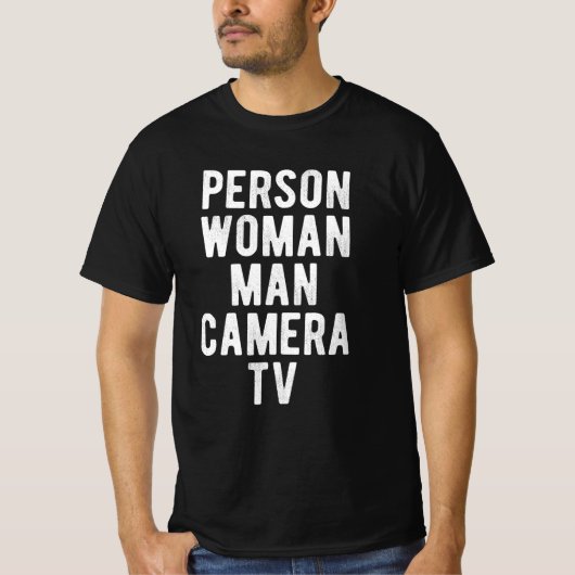 Person Frau Mann Kamera TV T-Shirt (Vorderseite)