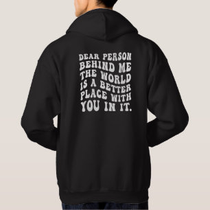 Person hinter mir, Rückenprint Hoodie, Lieber Mens Hoodie