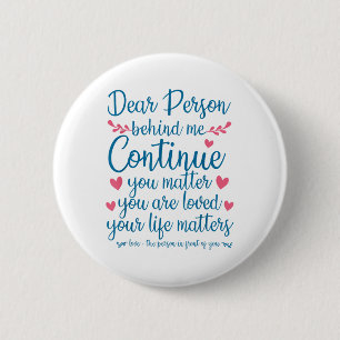 Person hinter mir Selbstmordprävention & Depre Button