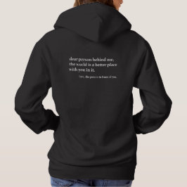Person hinter mir, zurück Print Hoodie, liebe Pers Hoodie
