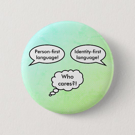 Person Identity Sprechblasen Button (Vorderseite)