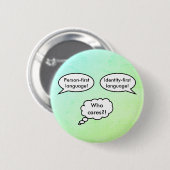 Person Identity Sprechblasen Button (Vorne & Hinten)