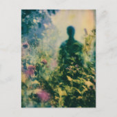 Person im Garten Abstrakt Postkarte (Vorderseite)