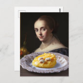 Person in der Malerei mit Blick auf Essen Postkarte (Vorne/Hinten)
