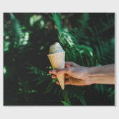 Person mit Eis Geschenkpapier (Flach)