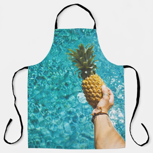 Person mit gelbem Ananas Schürze (Vorderseite)