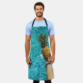 Person mit gelbem Ananas Schürze (Getragen)