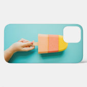 Person mit gelbem und braunem Eis Case-Mate iPhone Hülle (Rückseite (Horizontal))