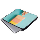 Person mit gelbem und braunem Eis Laptopschutzhülle (Vorne Knopf)
