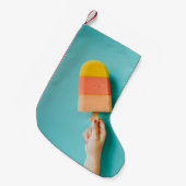 Person mit gelbem und rosa Popsiv Kleiner Weihnachtsstrumpf (Vorderansicht (hängend))