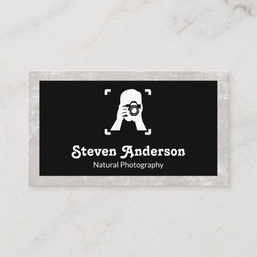 Person mit Kamera Visitenkarte (Vorderseite)