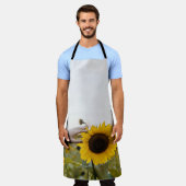 Person mit Sonnenblume Schürze (Getragen)