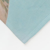 Person mit Wassermelone in Scheiben Fleecedecke (Ecke)