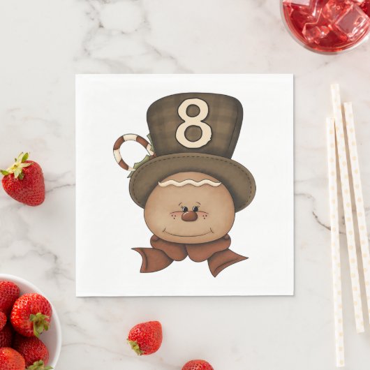 Person Nummer 8 in einem Hat Napkins Serviette (Beispiel)