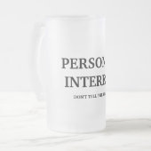 PERSON OF INTERESSE! MATTGLAS BIERGLAS (Vorderseite Links)