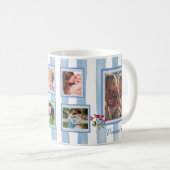 PERSON PET REISE STREIFEN LEICHT 6 FOTO COLLAGE KAFFEETASSE (VorderseiteRechts)