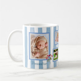 PERSON PET REISE STREIFEN LEICHT 6 FOTO COLLAGE KAFFEETASSE