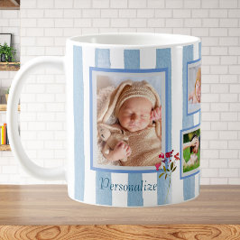 PERSON PET REISE STREIFEN LEICHT 6 FOTO COLLAGE KAFFEETASSE