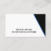 Person Riding Deep Blue Sports Bike | Motorcyclist Visitenkarte (Rückseite)