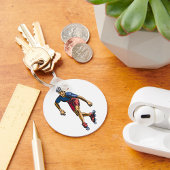 Person Rollerblading Schlüsselanhänger