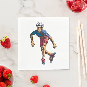 Person Rollerblading Serviette