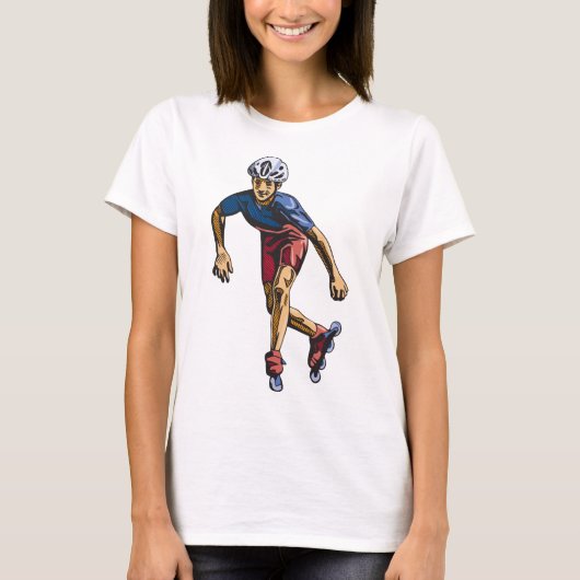 Person Rollerblading T-Shirt (Vorderseite)