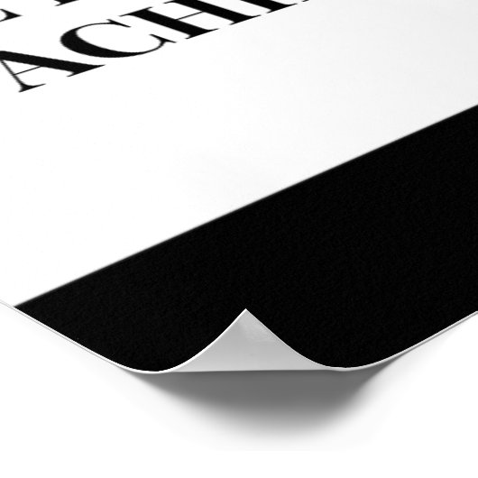 Person Sie werden: Schwarz und Weiß Poster (Ecke)