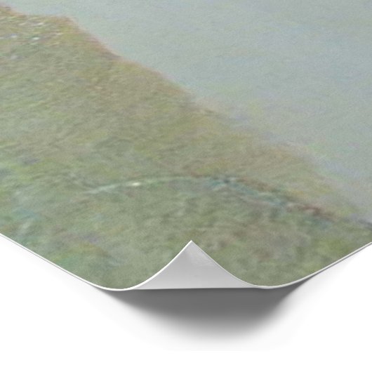 Person sonnt sich am Strand Poster (Ecke)