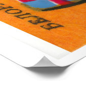 Person Soviet Union Mid-Century Matchbox Label Poster (Ecke)