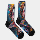 Person Surreal Portrait Frau Frauen Shortcut Socken (Rechts)