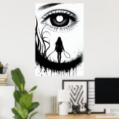 Person und Auge | Art der AI Poster (Heimbüro)