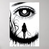 Person und Auge | Art der AI Poster (Vorne)